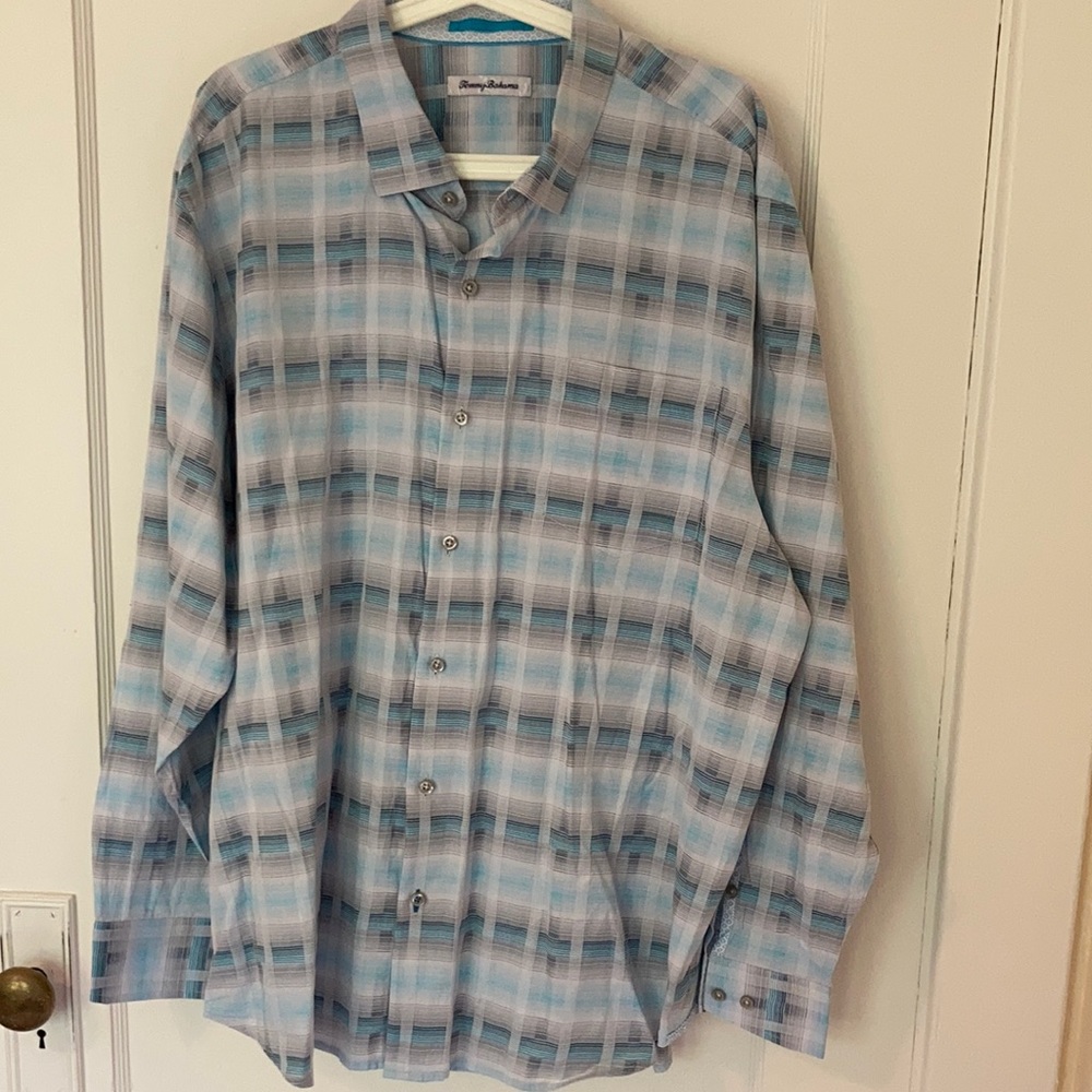Tommy Bahama long sleeve plaid men’s shirt